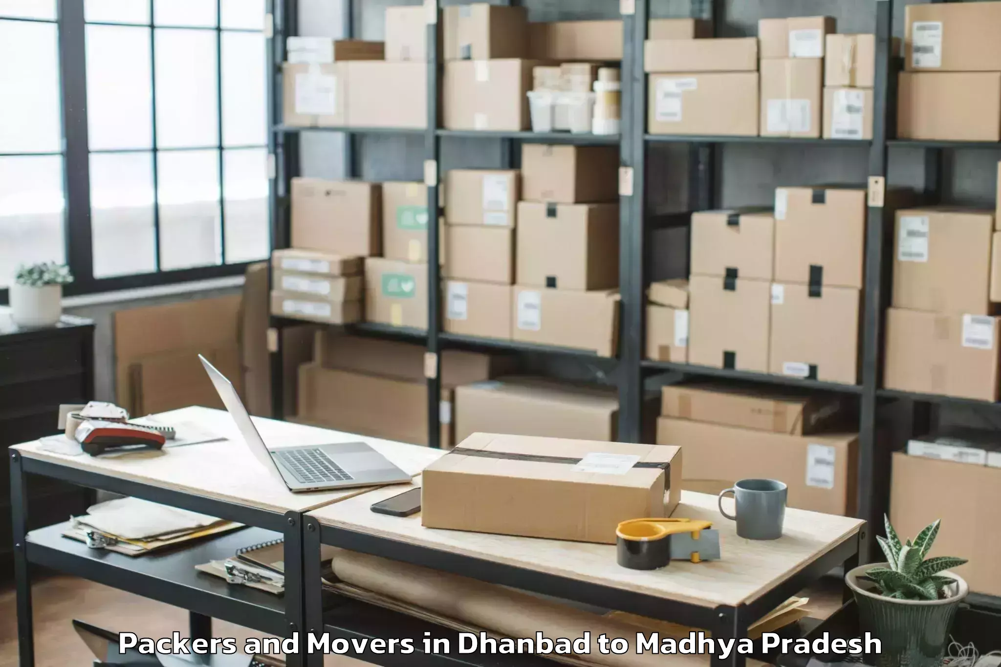 Book Dhanbad to Malwanchal University Indore Packers And Movers Online